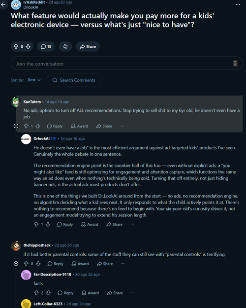 Reddit screenshot